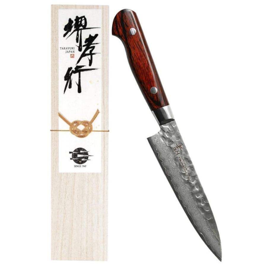 【プロの料理人が愛用する包丁ブランド】堺孝行 33層 ダマスカス マホガニー柄 包丁 V金10号 vg10 33層槌目 青木刃物製作所