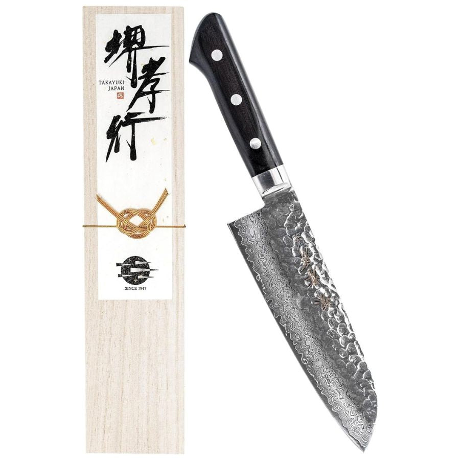 【プロの料理人が愛用する包丁ブランド】堺孝行 33層 ダマスカス 黒柄 V金10号 vg10 33層槌目 鏡面 青木刃物製作所